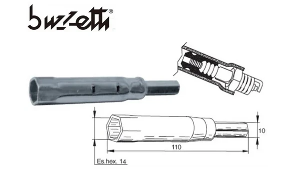 LLave Bujia Buzzetti 14mm
