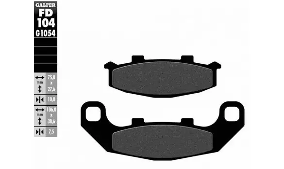 Pastillas FrenoGalfer FD104-G1054 -P615