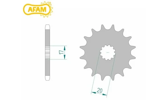 Piño AM6 Paso Cadena 428 12-Z