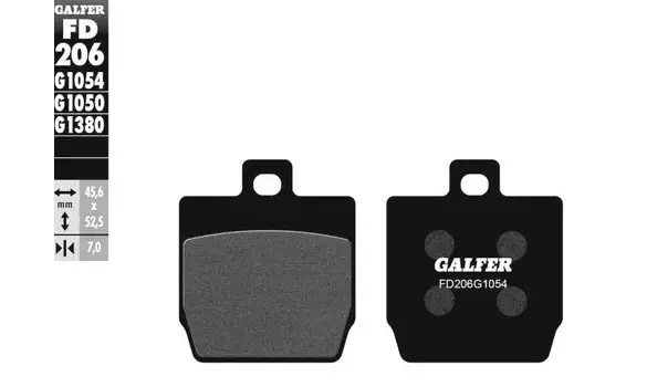 Pastillas Galfer FD206-G1050 -145HF-