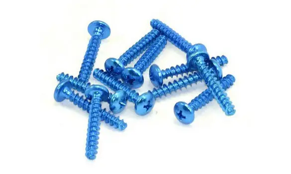 12 Tornillos Rosca Chapa 6x30 Azul