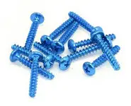12 Tornillos Rosca Chapa 6x30 Azul