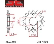 Piño Honda CBF 250 13-Z -JTF1321-