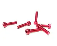 6 Tornillos Allen 5x20 Rojo