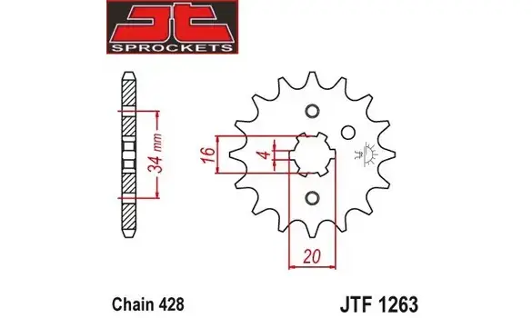 Piño Yamaha TZR 80 16-Z -JTR1263-