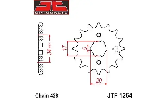 Piño Honda CBR 125 R 16-Z -JTF1264-