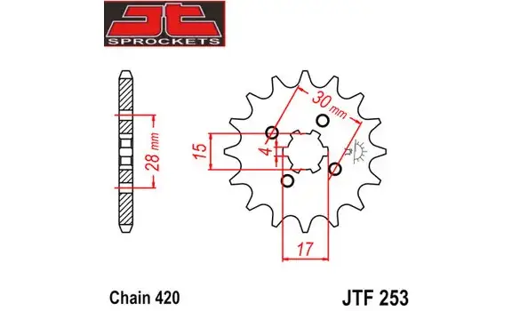 Piño Honda NSR 75 16-Z -JTF253