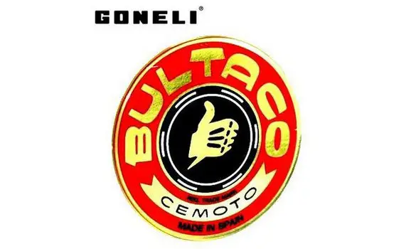 Adhesivo Deposito Bultaco Rojo Oro 55mm