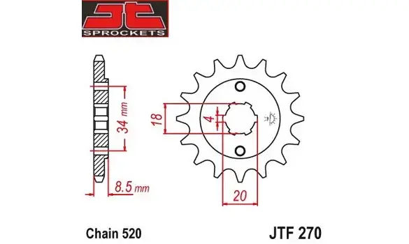 Piño Honda CMX 250 Rebel 14-Z -JTF270-