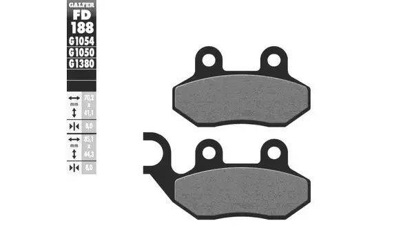 Pastillas Freno Galfer FD188-G1050 140HM