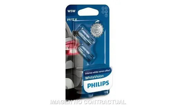 Lampara Cuña T10 12V 5W Philips Azul