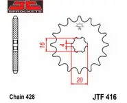 Piño Suzuki RM 85 13 Dientes